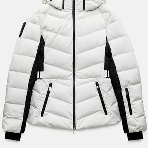 Zara ski jacket with faux fur hood